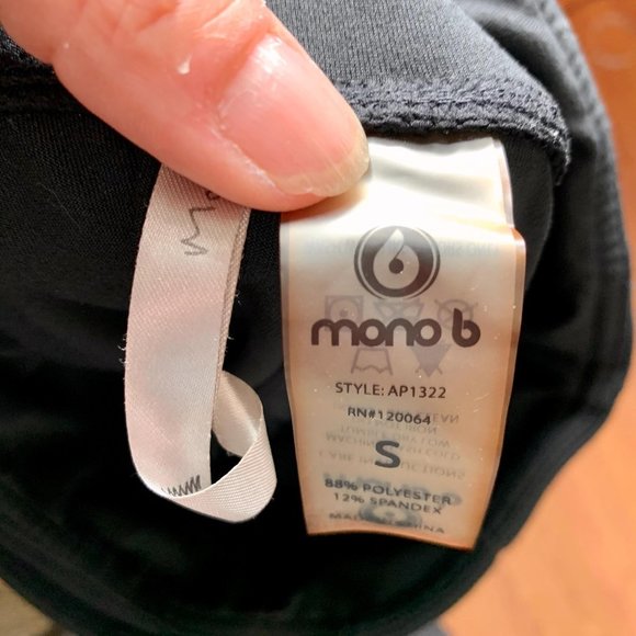 Mono B Black Hidden Pocket Pull On Leggings S - Picture 4 of 5